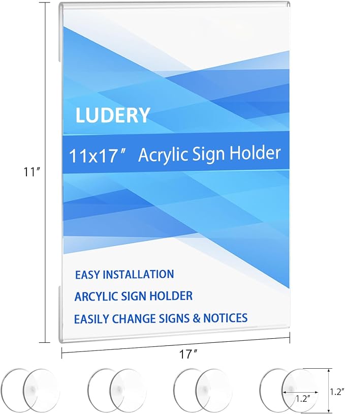 Acrylic Window Sign Holder 11x17 - Image 2