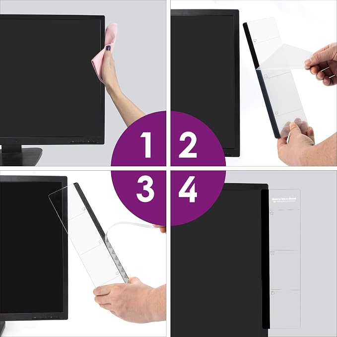 Office Desk Accessories 2pcs Monitor Memo Board Computer Message Board Office - Image 4