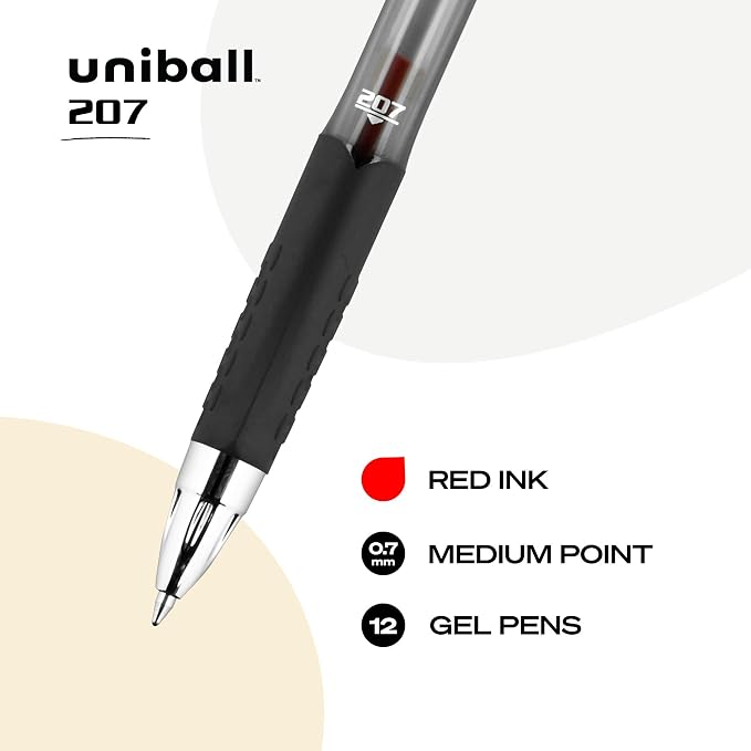 uni-ball® 207™ Retractable Fraud Prevention Gel Pens, Medium Point, 0.7 mm - Image 3