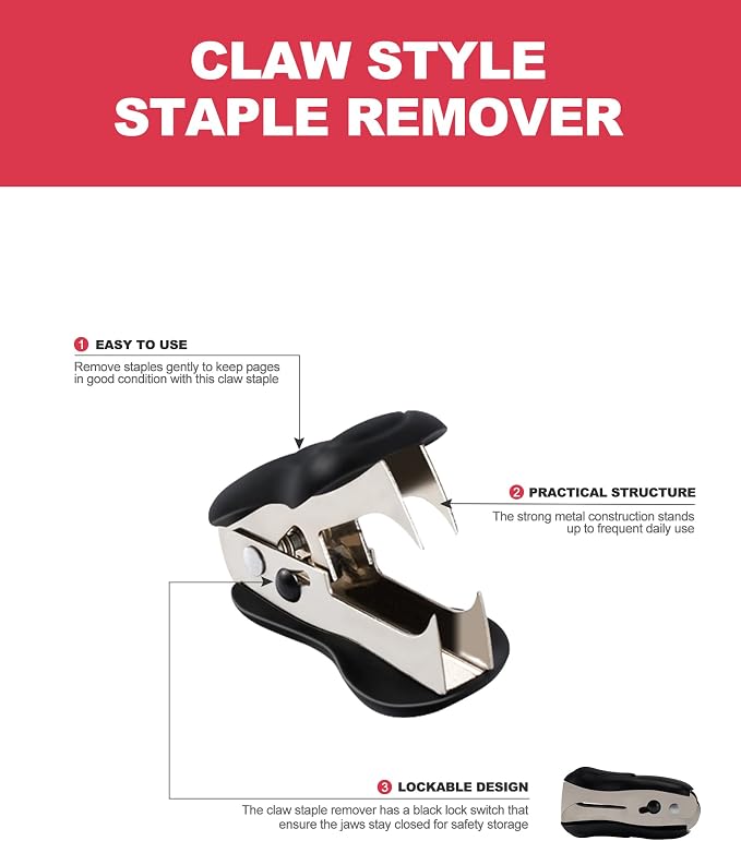 PAPERPAL Effortless Stapler Set, 20 Sheet Capacity, 000 1/4-inch staples and a - Image 6