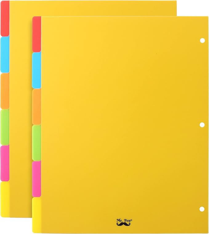 Mr. Pen- Dividers for 3 Ring Binder, 2 Sets, 6 Pack/Set, Binder Dividers by MrPen