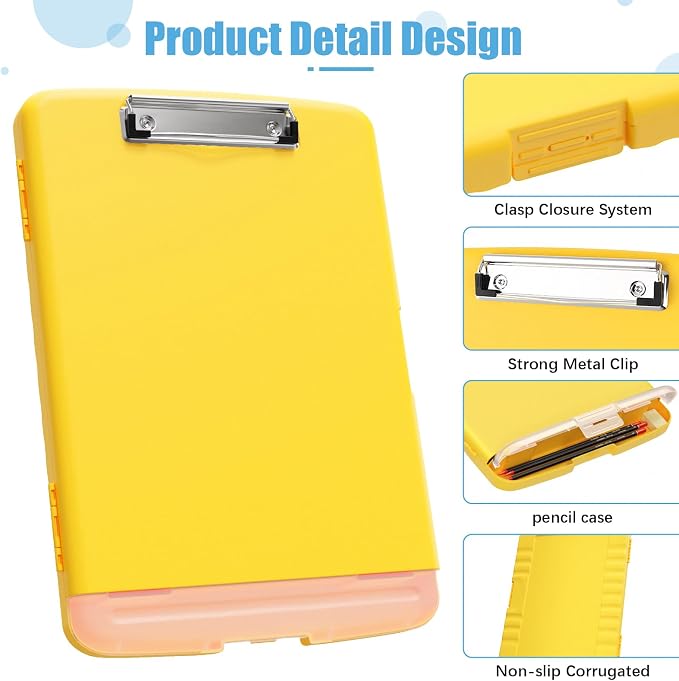 Hongri Clipboard with Storage with Pen Holder, Folder Nursing Clip Board 8.5 x - Image 2