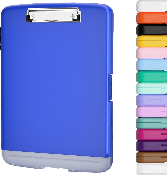 Piasoenc Clipboard with Storage, 8.5 x 11 Organization Box with Pen Holder and by Piasoenc