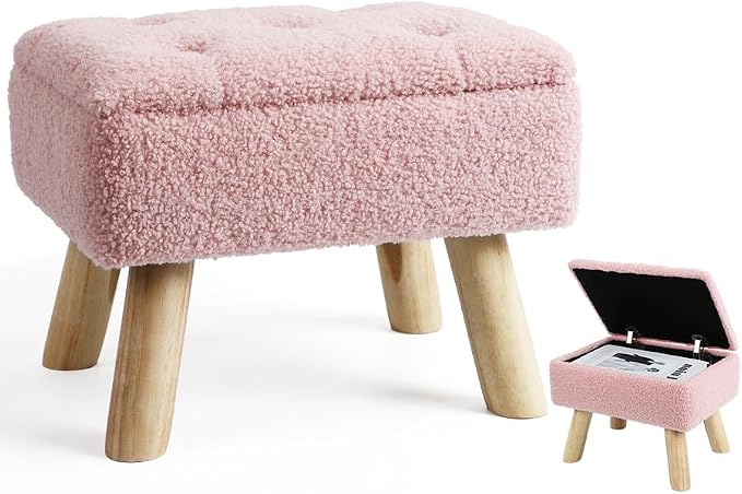 OGEMXU Storage Ottoman, Small Foot Stool Ottoman by OGEMXU