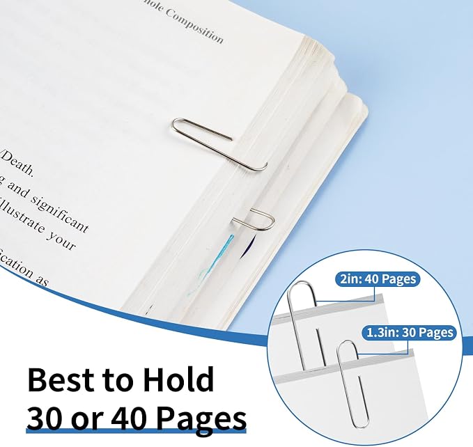 800 Pcs Medium Paper Clips, #1 Smooth Paperclips - Image 5