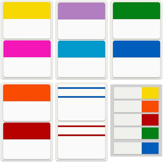 ELII 300 Pcs Tabs 2 Inch Sticky Index Tabs,Colorful Tabs for Notebooks,Writable and Transparent Book Tabs Page Tabs Colored Page Markers, Tabs for Books, Notebook Tabs, Tabs for Annotating Books-DeskLoop Office