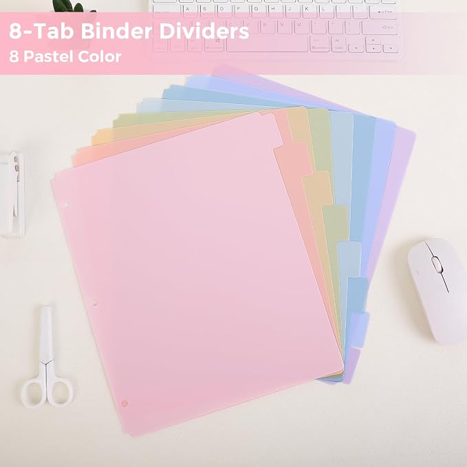 SKYDUE Large Binder Dividers for Sheet Protectors, Durable Plastic Dividers for - Image 4