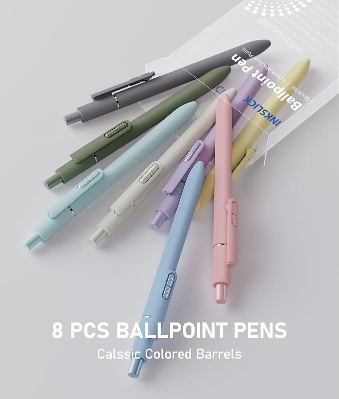16 Pack Morandi Black Ballpoint Pens 1.0mm Fidget Pens - Image 5