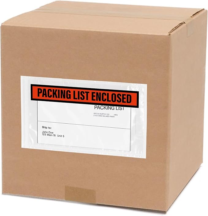 GPI - Packing List Envelopes, 5.5" x 10" Packing Slip Pouches, Top Loading - Image 3