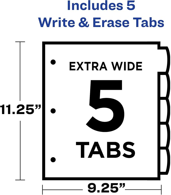 Avery Write & Erase Pocket Plastic Dividers - Image 4