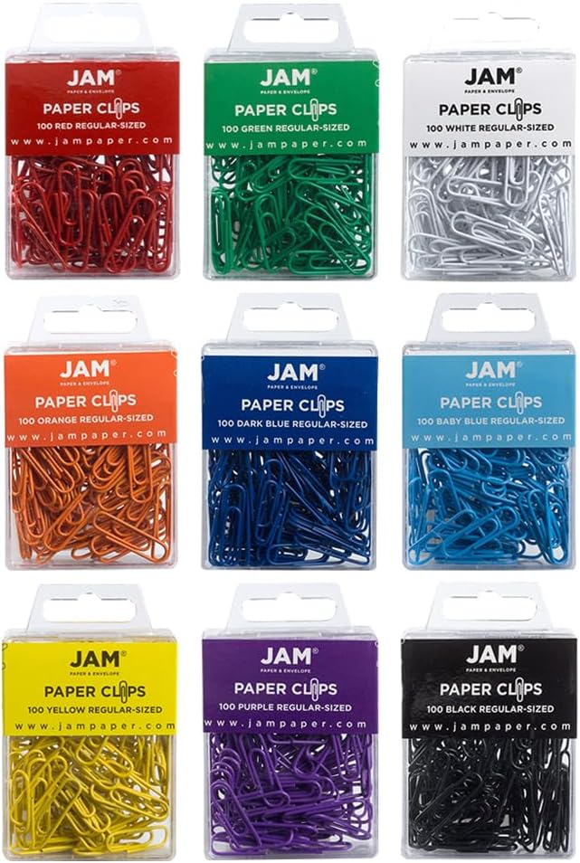 JAM PAPER Colorful Standard Paper Clips by JAMPaper