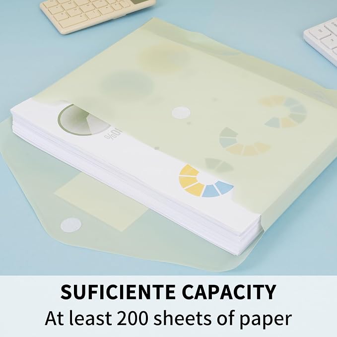 EOOUT 12pcs Plastic Envelopes, Plastic Folders - Image 3