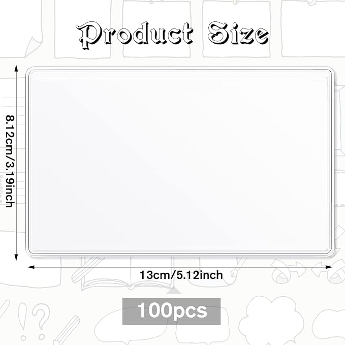 Chinco 100 Self Adhesive Pocket Index Card Pockets Index Card Holder Storage - Image 2