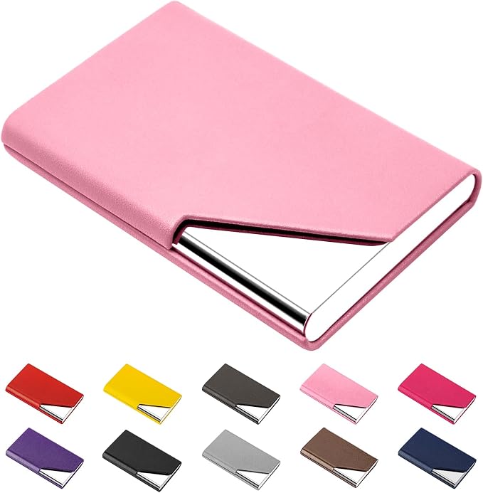 Padike Business Card Holder, PU Leather & Stainless Steel Multi Card Case by padike