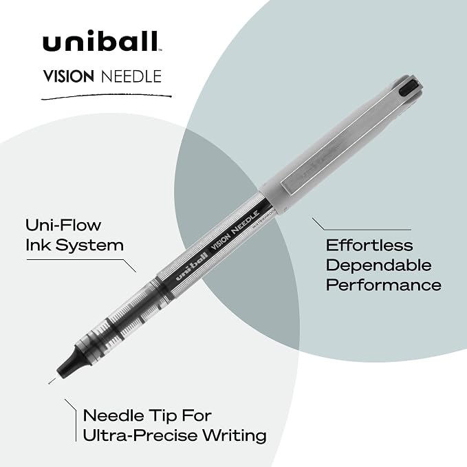 uniball Vision Needle Rollerball Pens, Fine Point, 12 Pack - Image 3