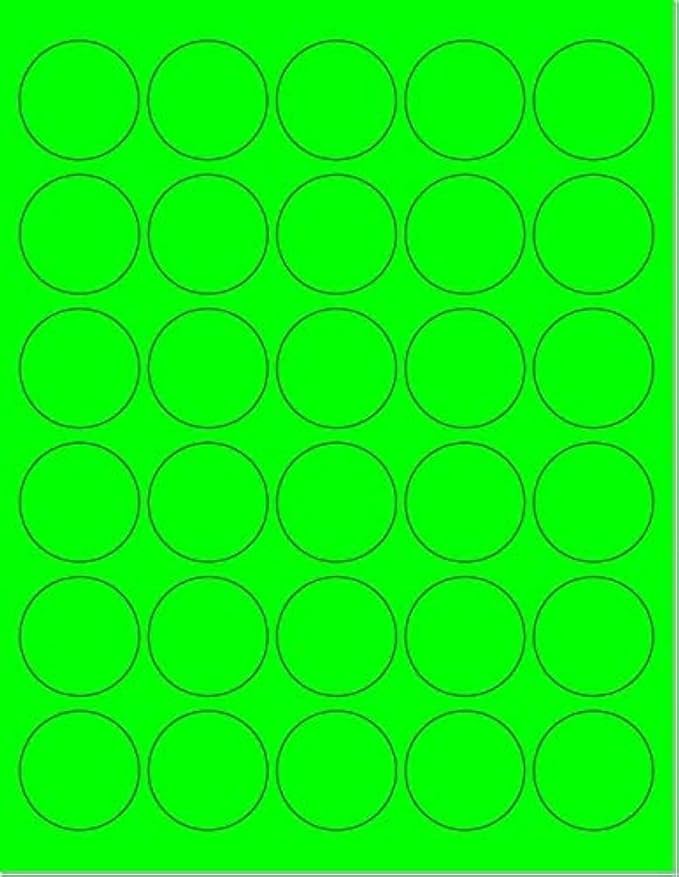 Pack of 100 Sheets, 8-1/2 x 11" Fluorescent Labels by NextDayLabels