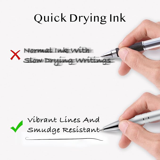 LINFANC 12 Pack Silver Ballpoint Pen - Image 5