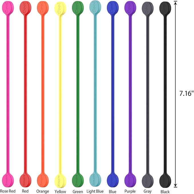 SMART&COOL Reusable Silicone Magnetic Cable Ties - Image 7