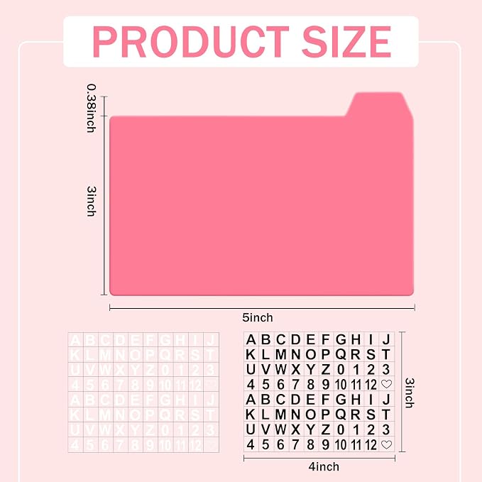 Harloon 50 Pack 3 x 5 Inch Index Card Dividers - Image 2