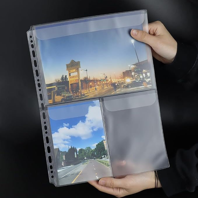 Mogoostry A4 Binder Pockets Zipperless Cash Envelopes 3 Pocket Binder Sleeves - Image 3