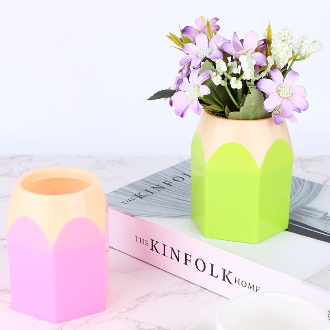 6pcs Pencil Shaped Pen Holders, Cute Desktop Pen Cup & Makeup Brush Container - Image 9