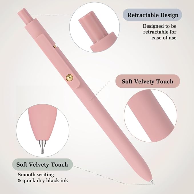 FIOVER 12Pcs Gel Pens, 0.7mm Medium Point Smooth Writing Pen, Cute Aesthetic - Image 7