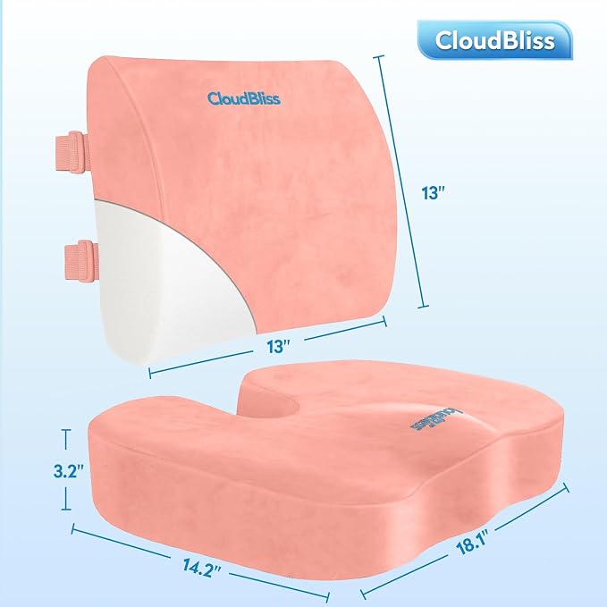 CloudBliss Lumbar Support Pillow & Seat Cushion Set - Image 5
