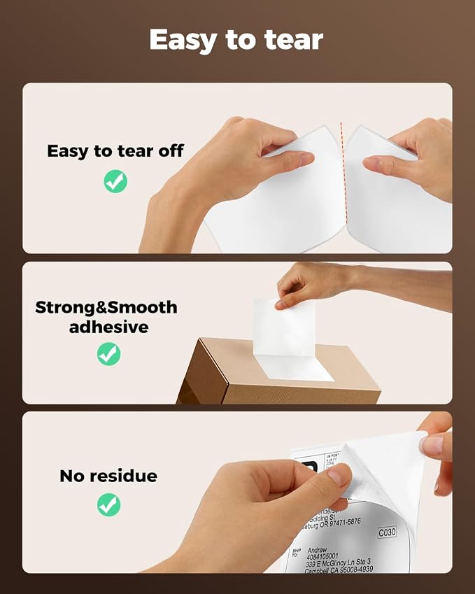 SVANTTO 4x6 Thermal Labels, Strong Adhesive and Perforated Shipping Labels - Image 3