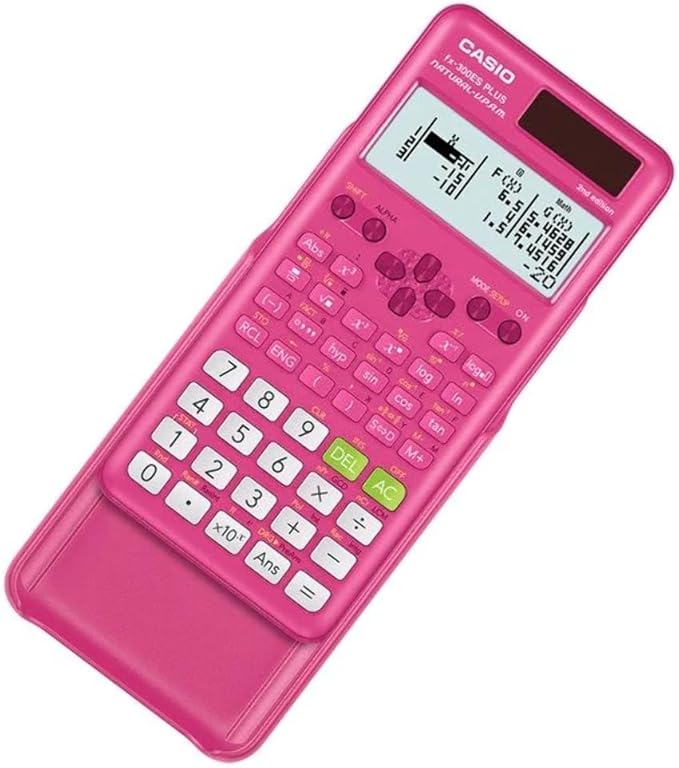 Casio fx-300ES Plus 2nd Edition – Standard Scientific Calculator | 262 Functions, Natural Textbook Display℠ | Ideal for Middle School, High School Math, Statistics & Algebra | Pink-DeskLoop Office