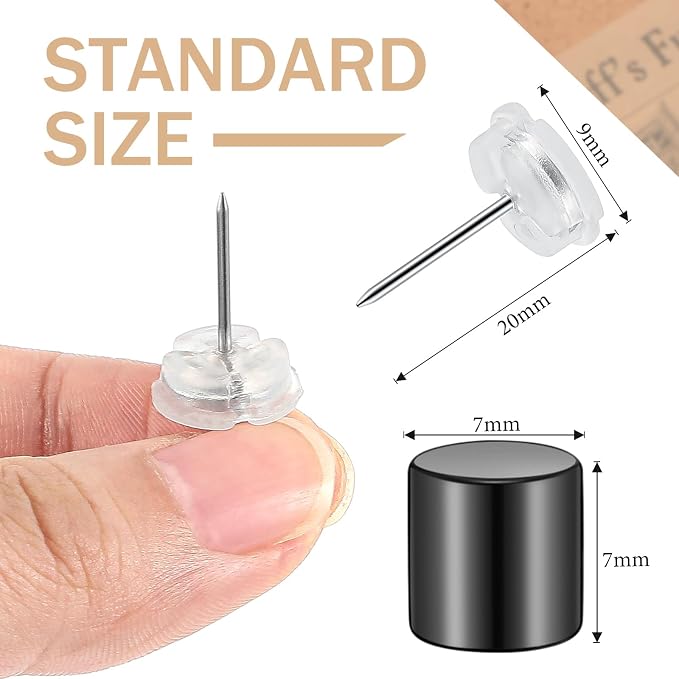 Outus 50 Sets Magnetic Push Pin Magnet Thumb Tack Poster Hanger Thumb Tacks - Image 2