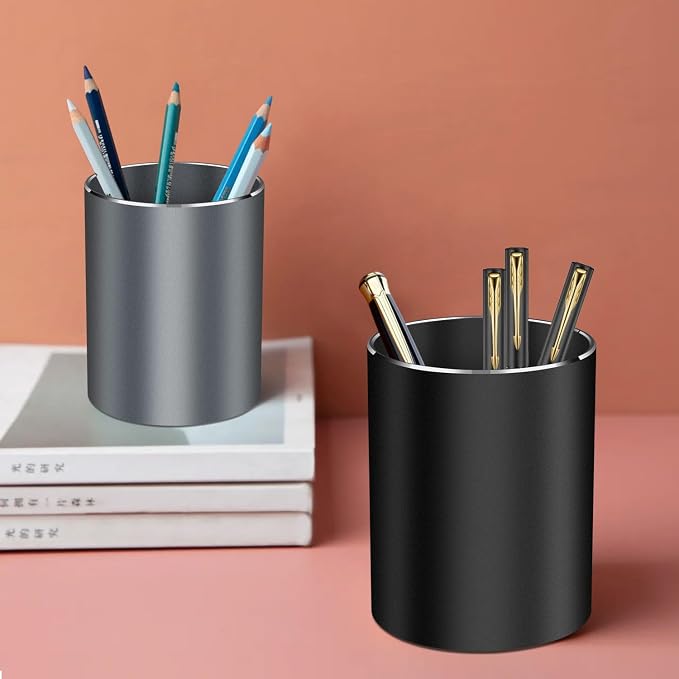 Pen holder, aluminum alloy waterproof pen holder, desktop simple and modern - Image 7