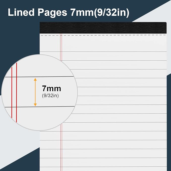 8 Pack Legal Pads 4x6 Inch 30 Sheets Mini Lined Paper Pads - Image 3
