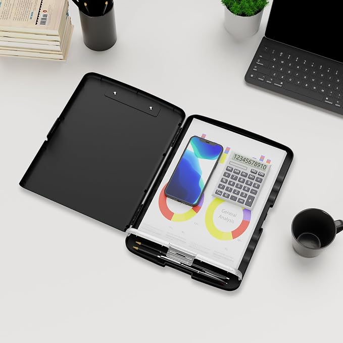 Plastic Clipboard with Storage, 8.5 x 11 Storage Organization Box Side-Opening - Image 6