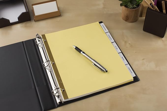 Avery 5 Tab Binder Dividers, Insertable Clear Big Tabs, 1 Set Pack, 10 Packs - Image 6