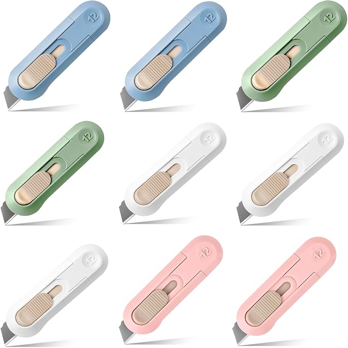9 PSC Box Cutter, Retractable Box Opener, Package Opener, Easy Slide by ysuovuf