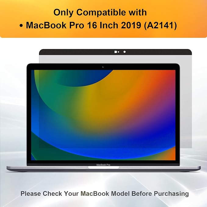 Mamol Privacy Screen MacBook Pro 16 Inch 2019, Magnetic Removable Anti Glare - Image 7