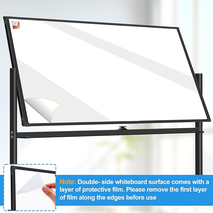 BSTPCOO Large Rolling Dry Erase Board 72 x 40, Double Sided Easel Whiteboard - Image 5