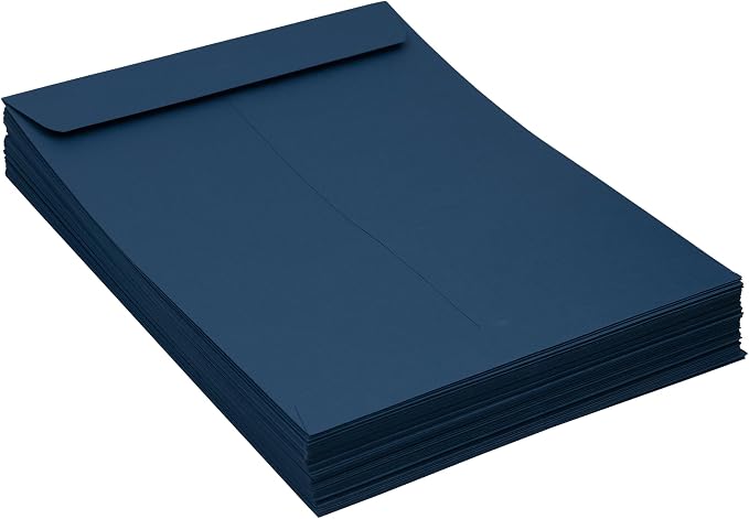 LUXPaper 9 x 12 Open End Envelopes | Peel & Press | Navy Blue | 80lb. Text | - Image 6