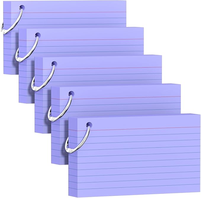 250 Count Purple Index Cards 3x5 Inch by Unknown