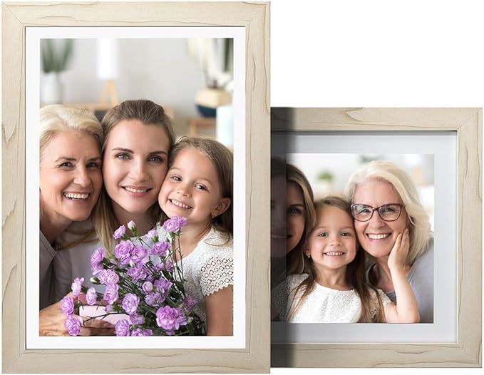 Dragon Touch Digital Picture Frame WiFi 10 inch IPS Touch Screen Digital Photo Frame Display, 32GB Storage, Auto-Rotate, Share Photos via App, Email, Cloud, Classic 10 White, XKS0001-WT-US2-DeskLoop Office