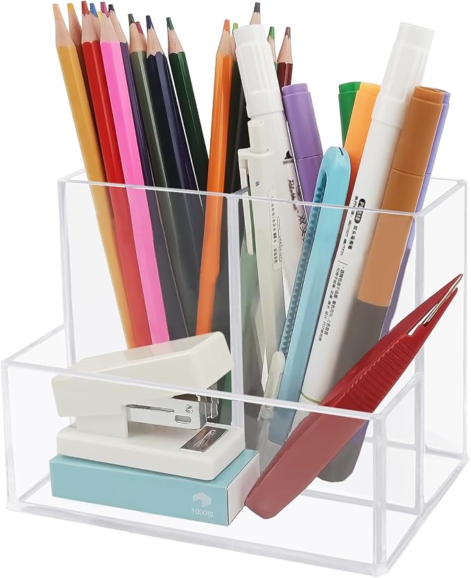 HSYMQ Desktop Clear Pen Holder by HSYMQ