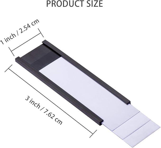 Magnetic Label Holders with Magnets Magnetic Data Card Holders with Clear - Image 2