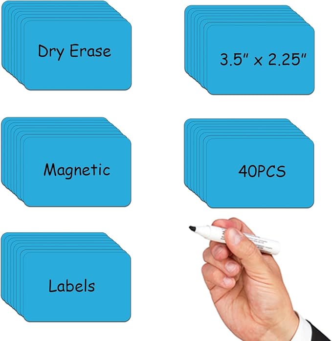 3.5x2.25 Name Tags Magnet, Dry Erase Labels, Teacher Must Have by MagneticPictureFrameandMagneticLabels
