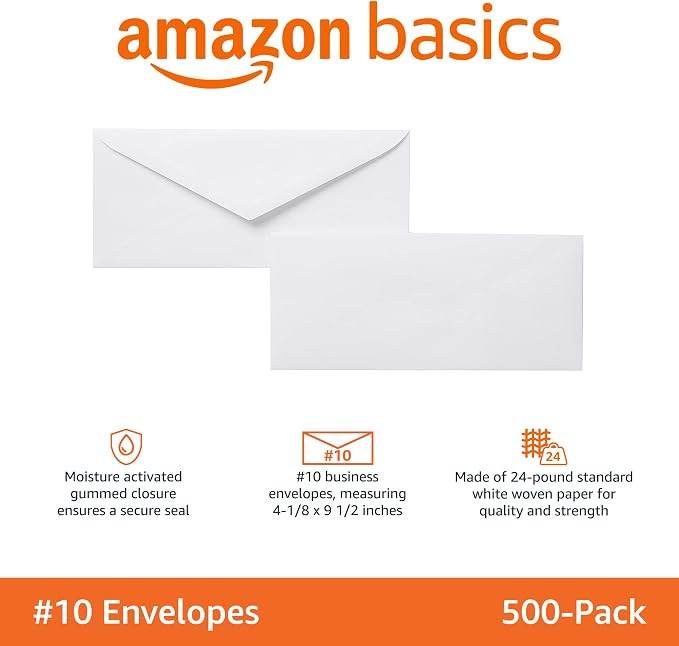Amazon Basics #10 Business Letter Envelopes - Image 2