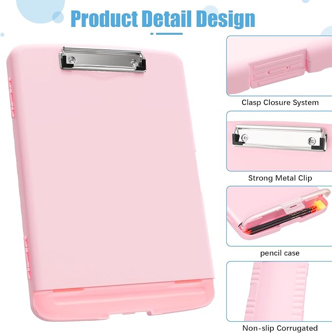 Hongri Clipboard with Storage with Pen Holder, Folder Nursing Clip Board 8.5 x - Image 2