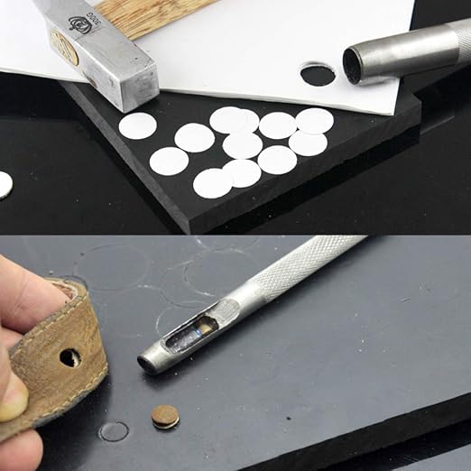 Leathe Punch Set Heavy Duty Round Hole Punch Set Leather Hole Tool, - Image 4