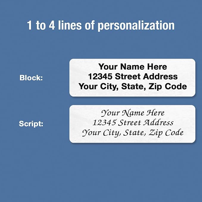 Personalized Return Address Labels, Roll of 250 Transparent Clear Self-Adhesive - Image 4