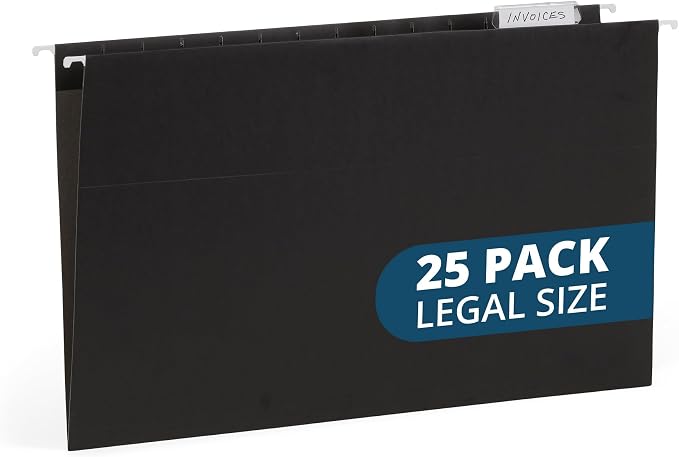 25 Blue Summit Supplies Legal Size Hanging File Folders by BlueSummitSupplies