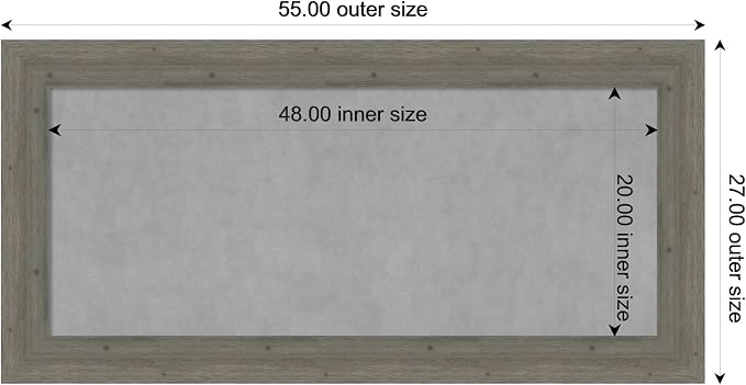 Amanti Art Grey Framed Magnetic Board 27x55 Oversize Vision Board - Image 4