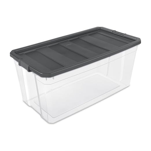 Sterilite 6-Pack Modular Stacker Box, Durable Clear Plastic Storage Bins - Image 2